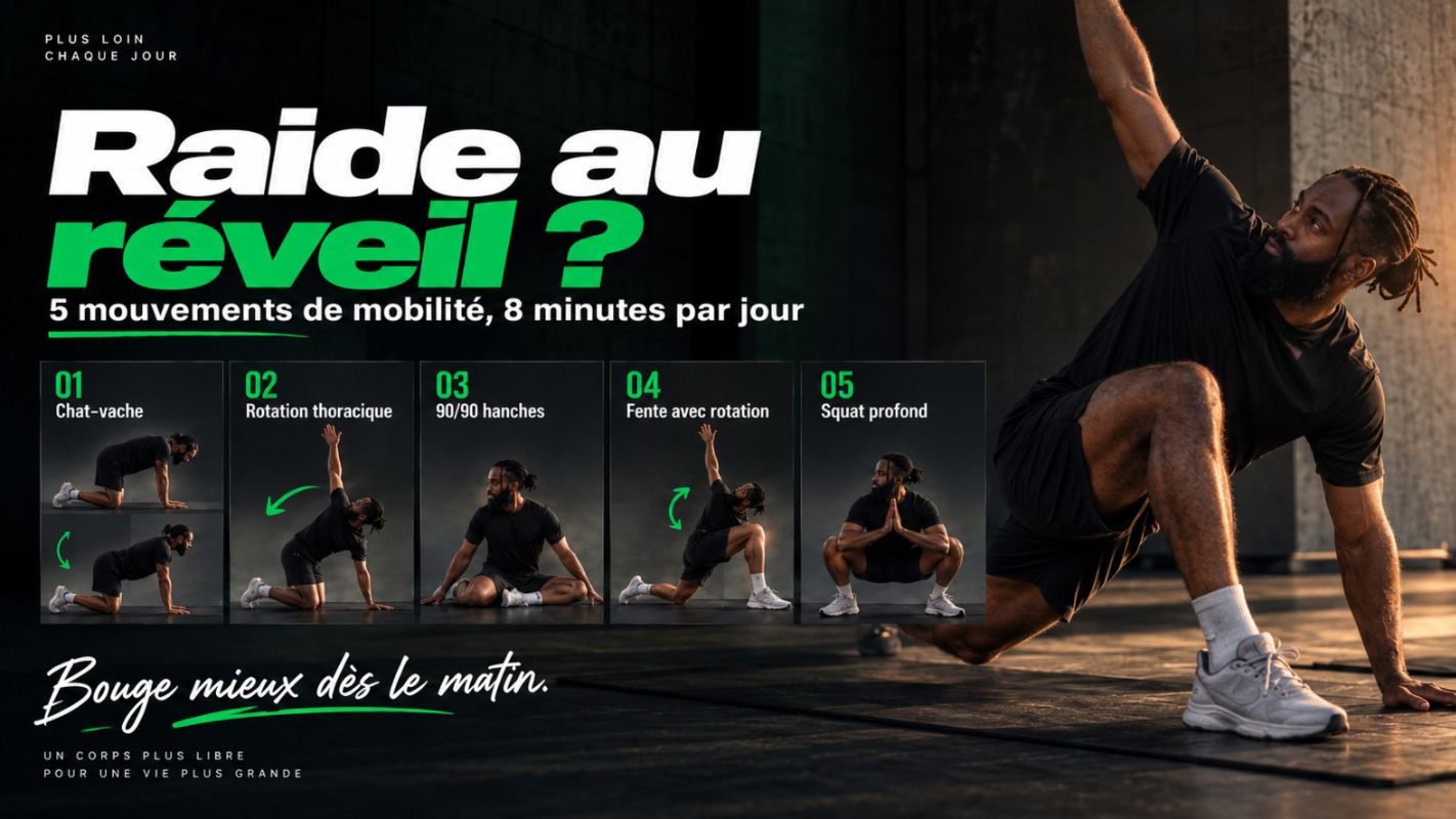 Raide au réveil ? 5 mouvements de mobilité, 8 minutes par jour
